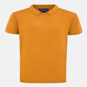 Golden Oak Cotton Slim Fit Polo Shirt